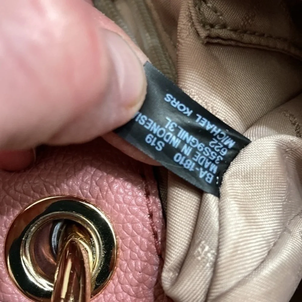 Michael kors pink pebbled leather Nicole bag